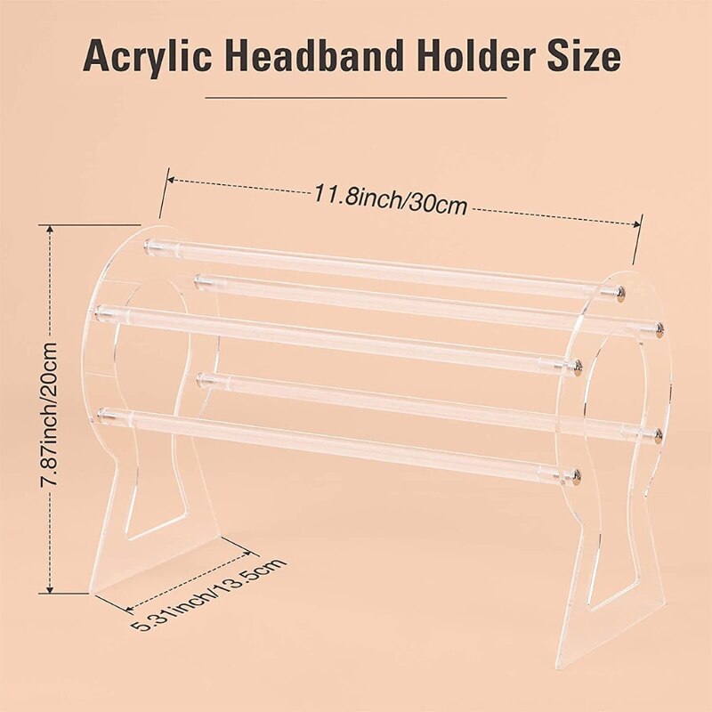 Acrylic Headband Display Stand Organizer Rack by HitMyNeed