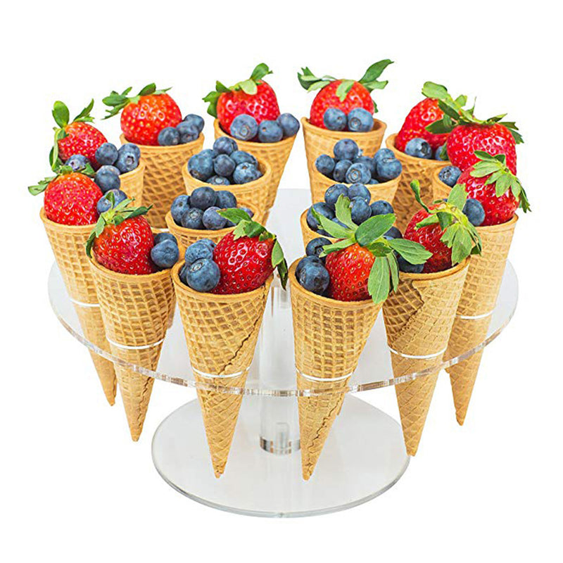 Acrylic Ice Cream Cone Holder Stand, 16 Holes by HitMyNeed