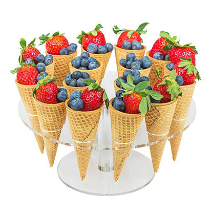 Acrylic Ice Cream Cone Holder Stand, 16 Holes by HitMyNeed