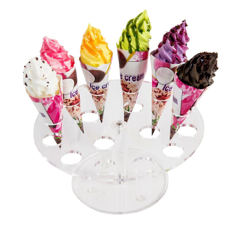 Acrylic Ice Cream Cone Holder Stand, 16 Holes by HitMyNeed