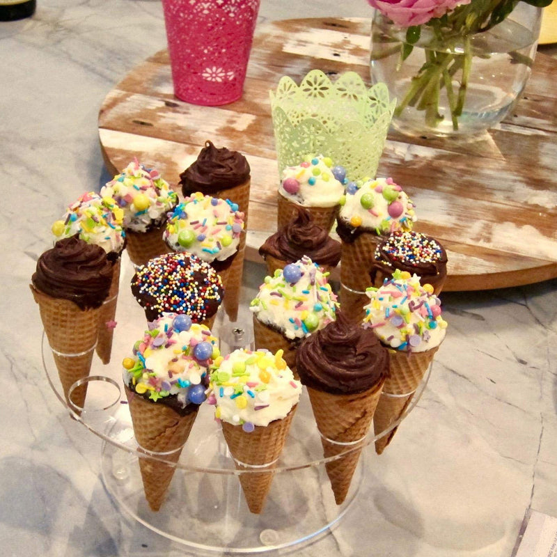 Acrylic Ice Cream Cone Holder Stand, 16 Holes by HitMyNeed