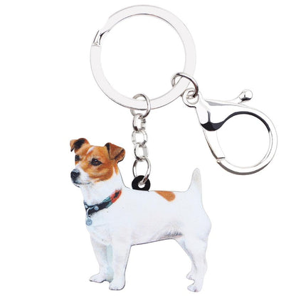Acrylic Jack Russell Dog Keychain for Women & Teens by HitMyNeed