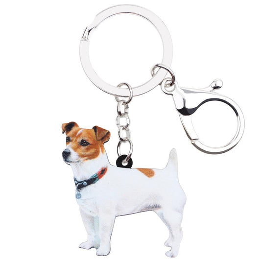 Acrylic Jack Russell Dog Keychain for Women & Teens by HitMyNeed