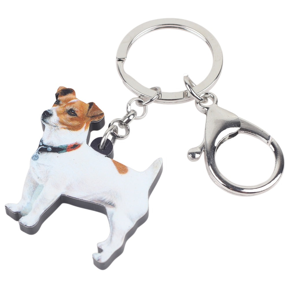 Acrylic Jack Russell Dog Keychain for Women & Teens by HitMyNeed