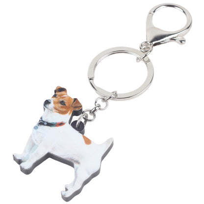 Acrylic Jack Russell Dog Keychain for Women & Teens by HitMyNeed