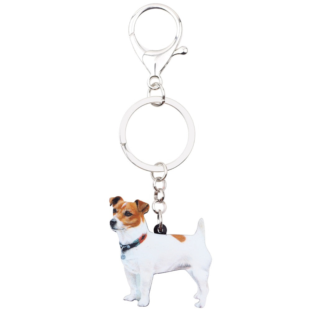 Acrylic Jack Russell Dog Keychain for Women & Teens by HitMyNeed