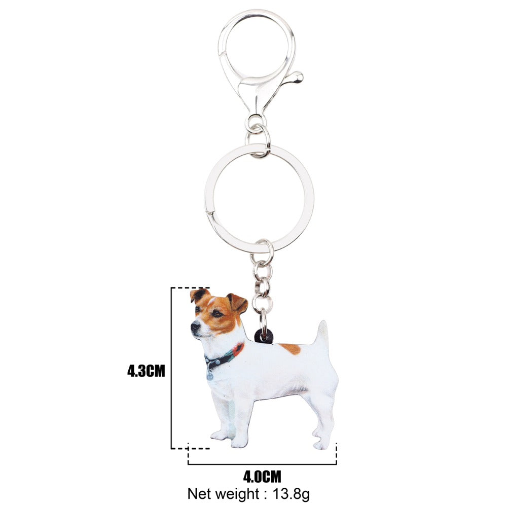 Acrylic Jack Russell Dog Keychain for Women & Teens by HitMyNeed