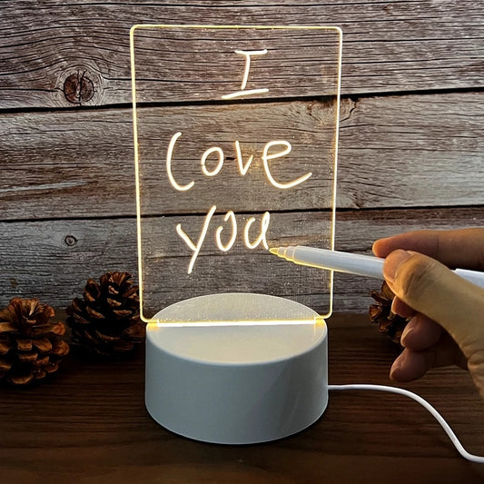 Acrylic LED Note Board with Warm Light by HitMyNeed