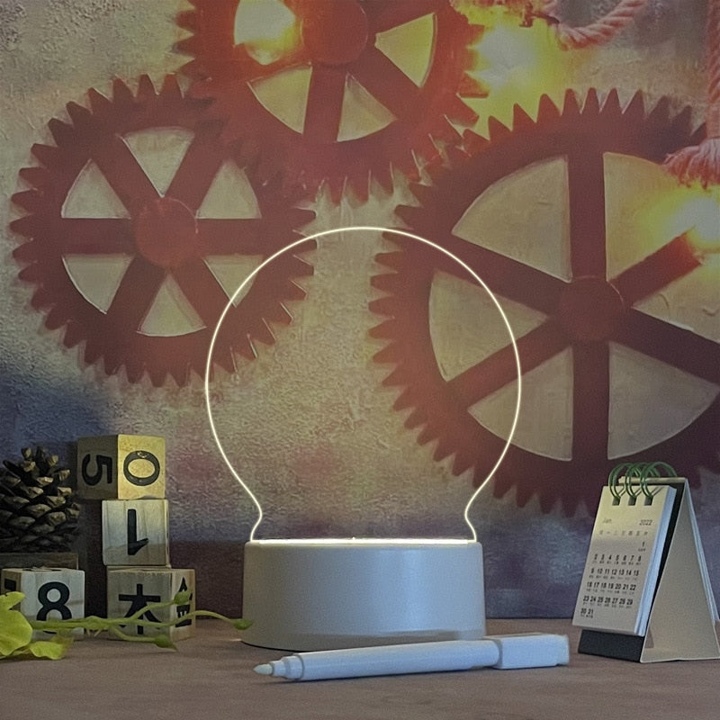 Acrylic LED Note Board with Warm Light by HitMyNeed