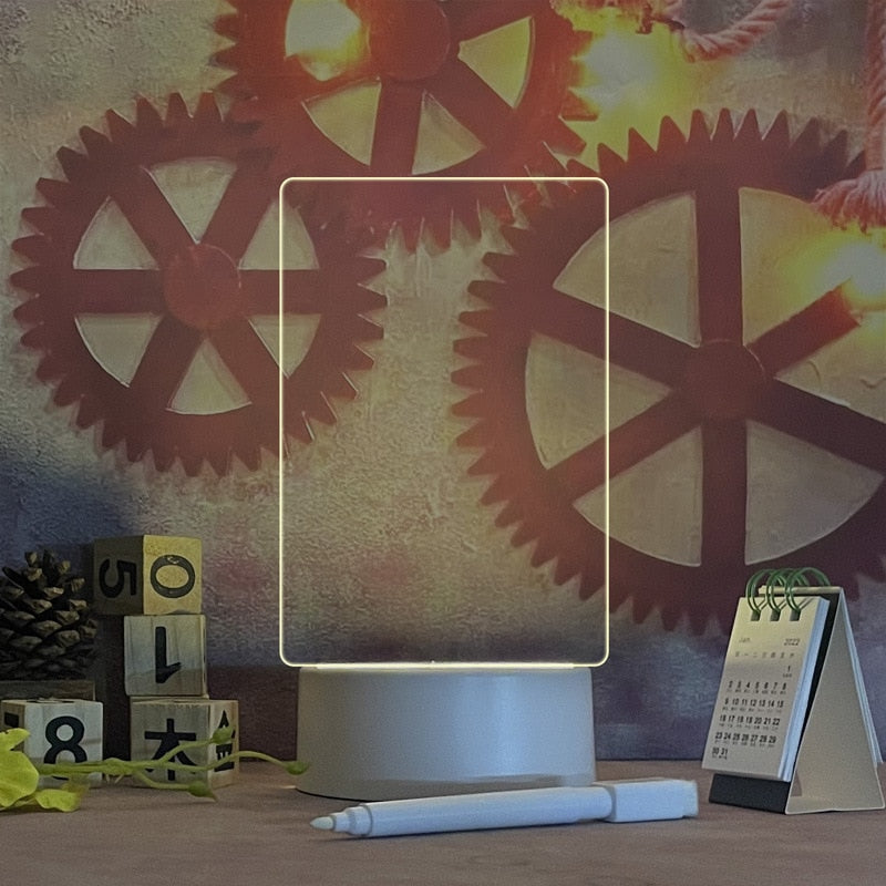 Acrylic LED Note Board with Warm Light by HitMyNeed