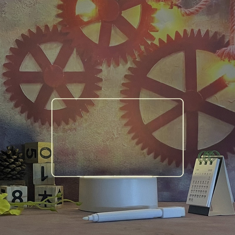 Acrylic LED Note Board with Warm Light by HitMyNeed