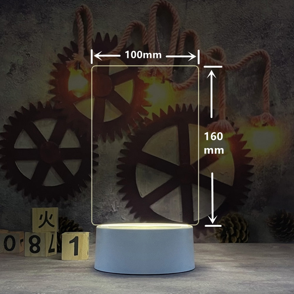 Acrylic LED Note Board with Warm Light by HitMyNeed