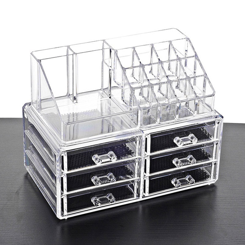Acrylic Makeup Organizer with Drawers & Sections by HitMyNeed