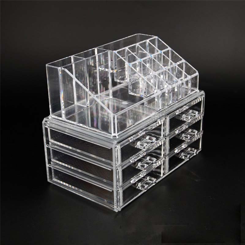 Acrylic Makeup Organizer with Drawers & Sections by HitMyNeed