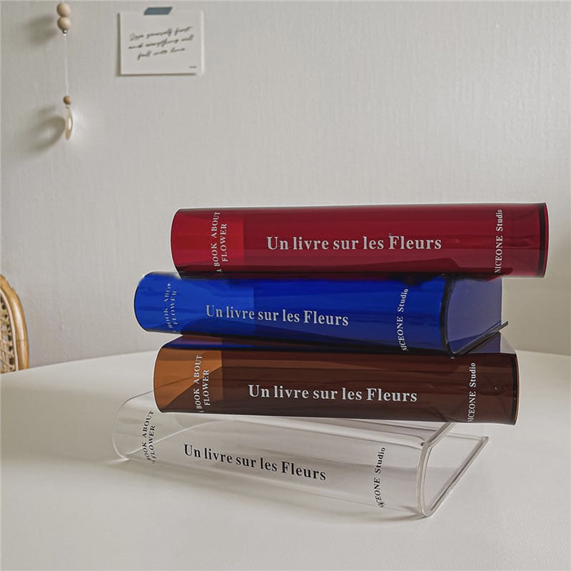 Acrylic Modern Book Vase for Home and Office Decor by HitMyNeed