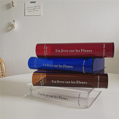 Acrylic Modern Book Vase for Home and Office Decor by HitMyNeed