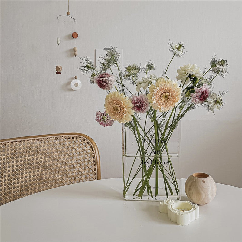 Acrylic Modern Book Vase for Home and Office Decor by HitMyNeed