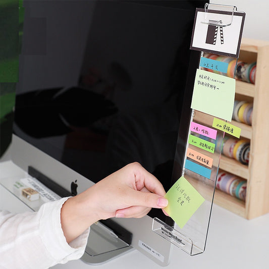 Acrylic Monitor Memo Board with Phone Holder by HitMyNeed