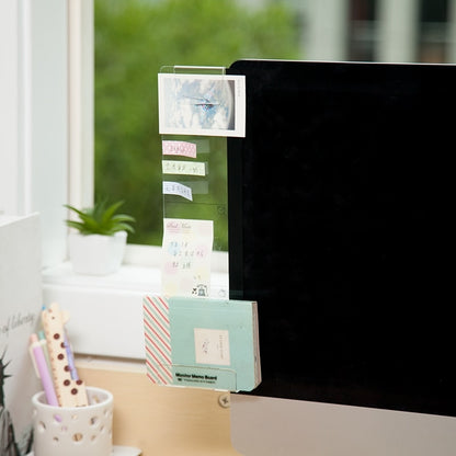 Acrylic Monitor Memo Board with Phone Holder by HitMyNeed