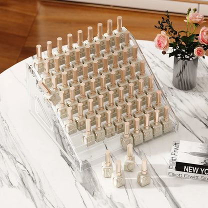 Acrylic Multi-Layer Nail Polish & Cosmetic Display Rack by HitMyNeed