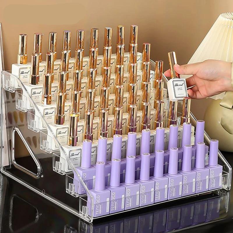 Acrylic Multi-Layer Nail Polish & Cosmetic Display Rack 6-layers by HitMyNeed