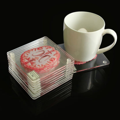 Acrylic Non-Slip Brain Coasters Set of 10 by HitMyNeed