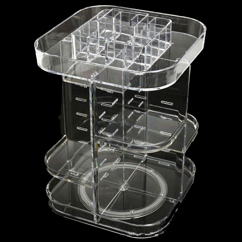 Acrylic Rotating Makeup Organizer Storage Tower by HitMyNeed