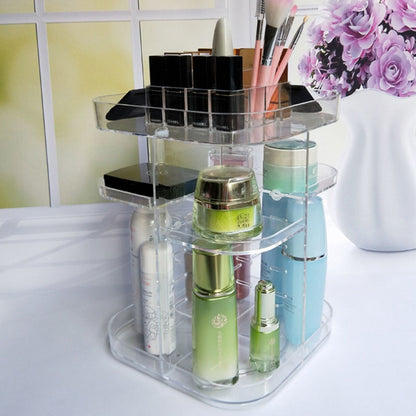 Acrylic Rotating Makeup Organizer Storage Tower by HitMyNeed