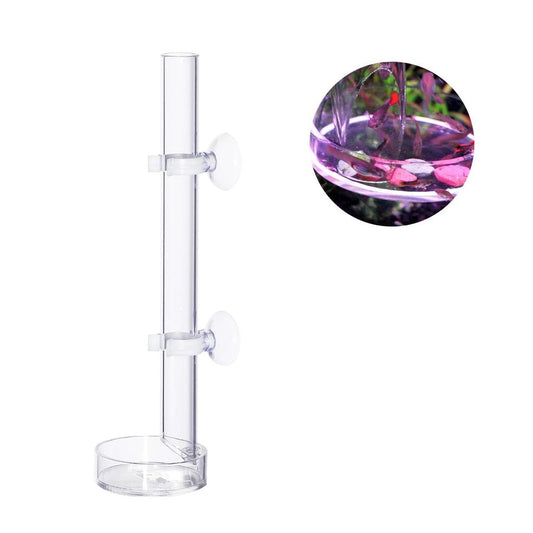 Acrylic Shrimp Feeding Tube with Dish for Aquariums by HitMyNeed