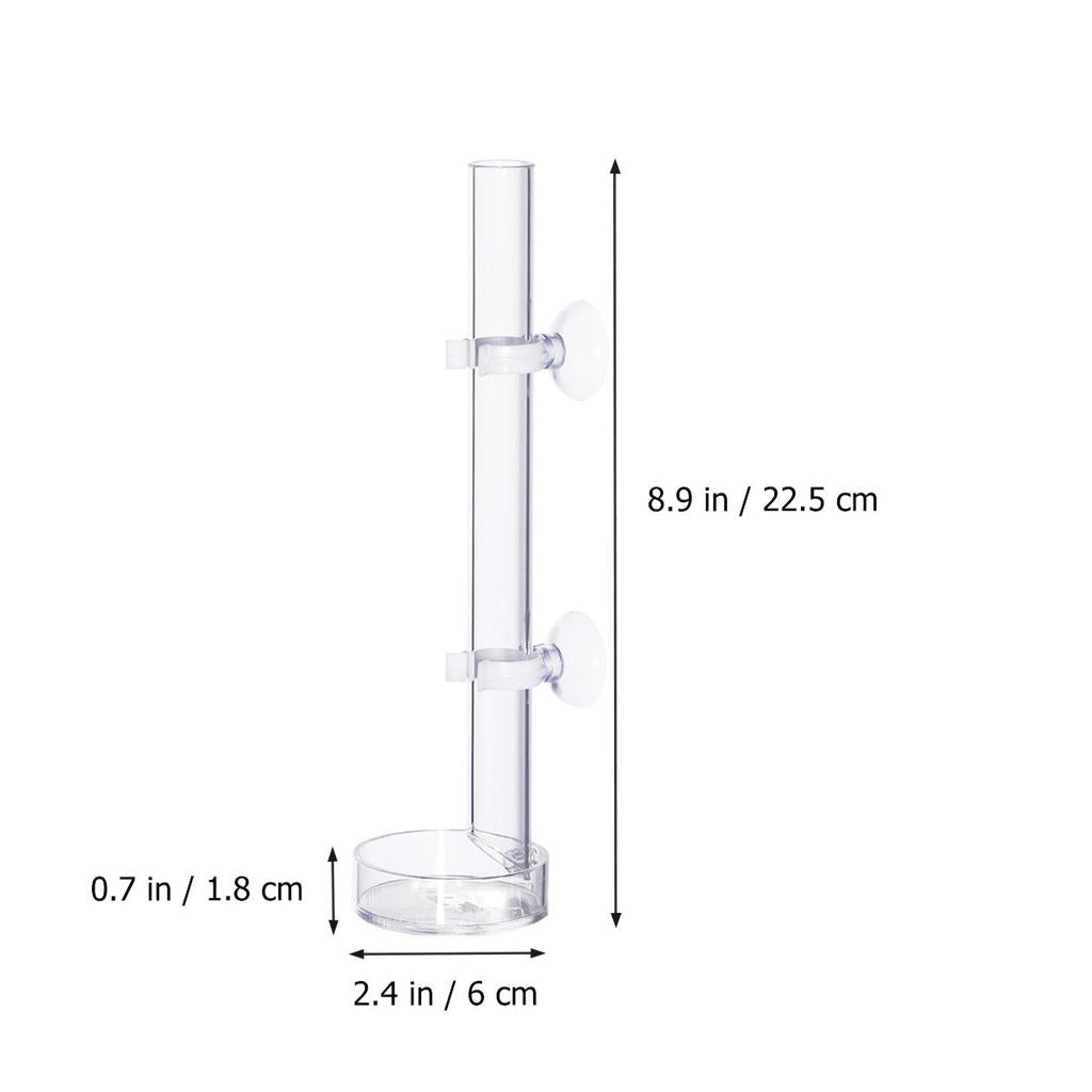 Acrylic Shrimp Feeding Tube with Dish for Aquariums by HitMyNeed