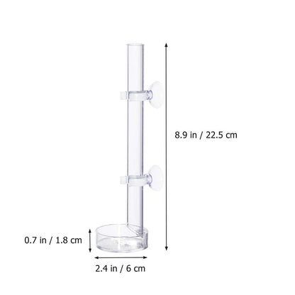 Acrylic Shrimp Feeding Tube with Dish for Aquariums by HitMyNeed
