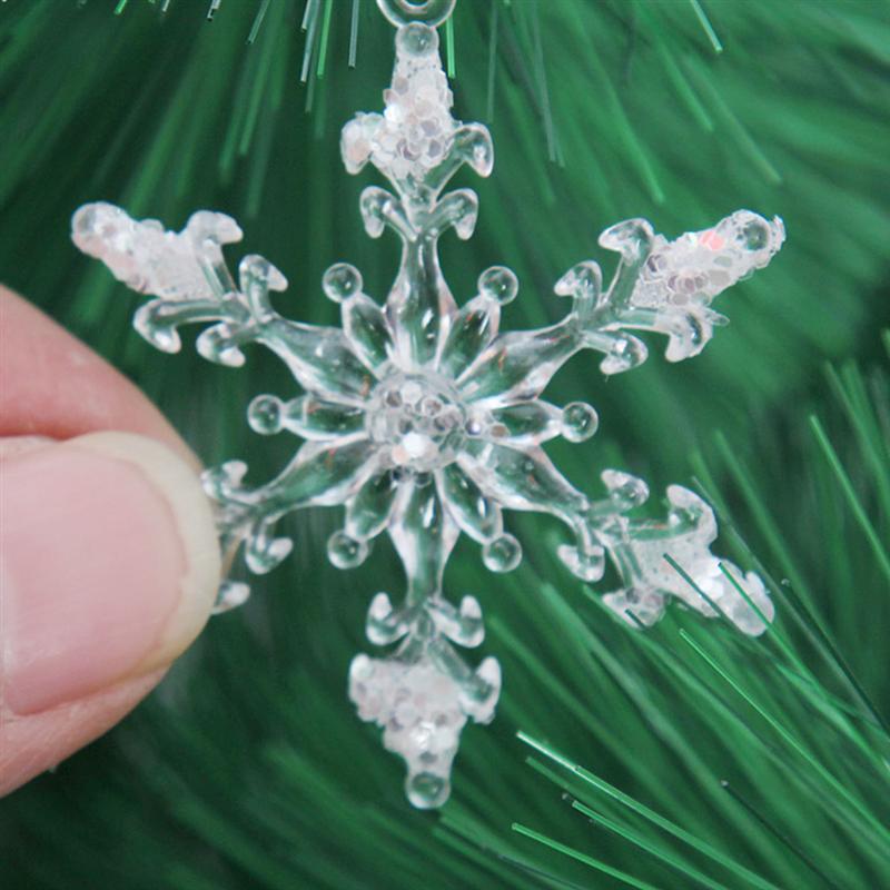 Acrylic Snowflake Ornaments Set, 12 Pieces by HitMyNeed