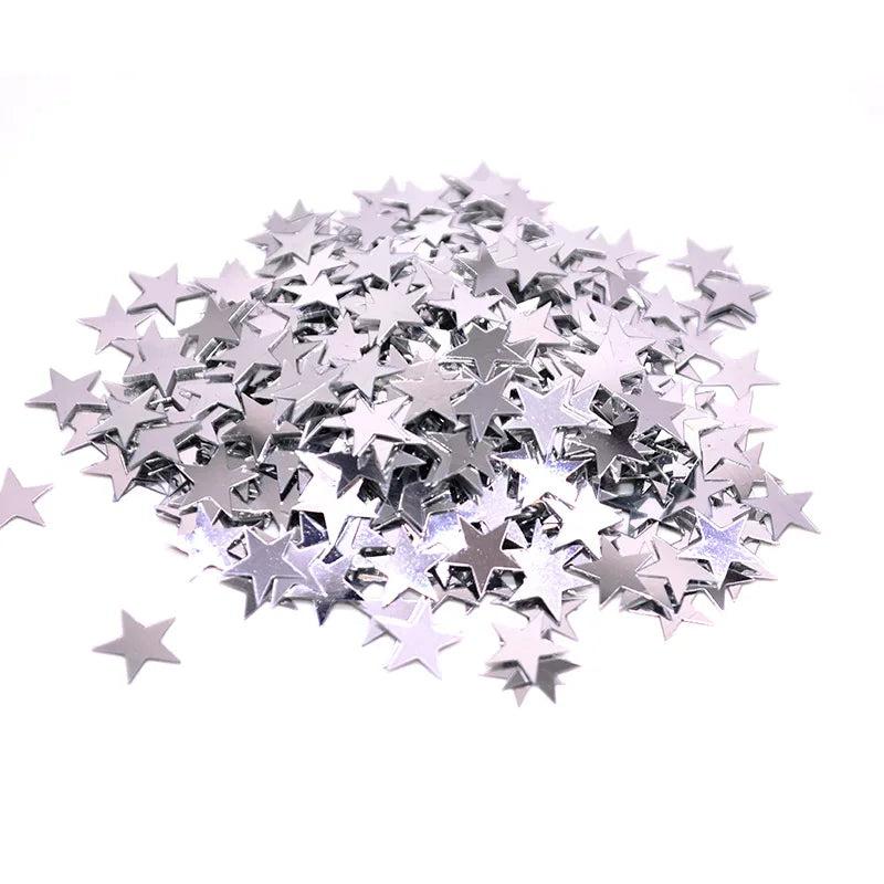 Acrylic Star Confetti Table Scatter Decorations sc03-silver 10mm by HitMyNeed