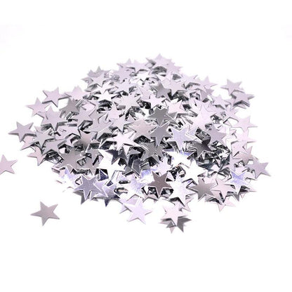 Acrylic Star Confetti Table Scatter Decorations sc03-silver 10mm by HitMyNeed