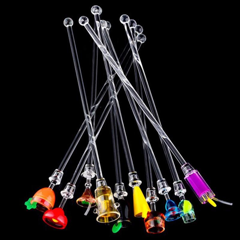 Acrylic Swizzle Stick Cocktail Stirrers (10 Pack) by HitMyNeed