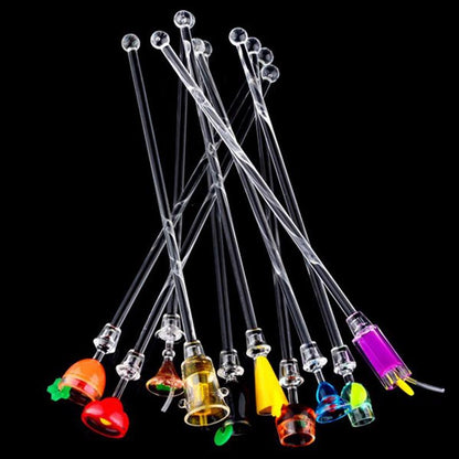 Acrylic Swizzle Stick Cocktail Stirrers (10 Pack) by HitMyNeed