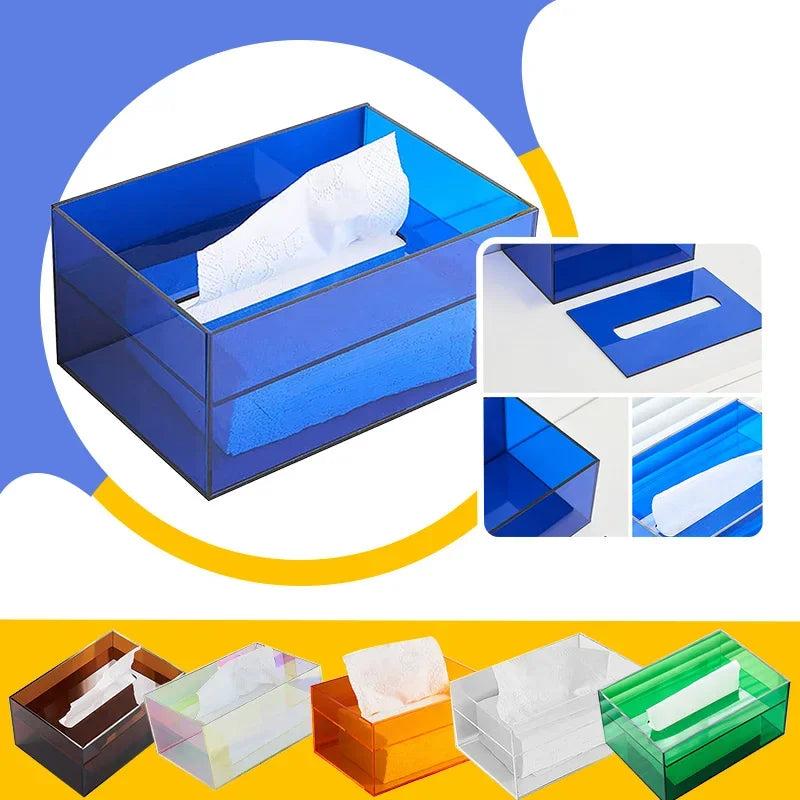 Acrylic Tissue Box Dispenser for Home & Office by HitMyNeed