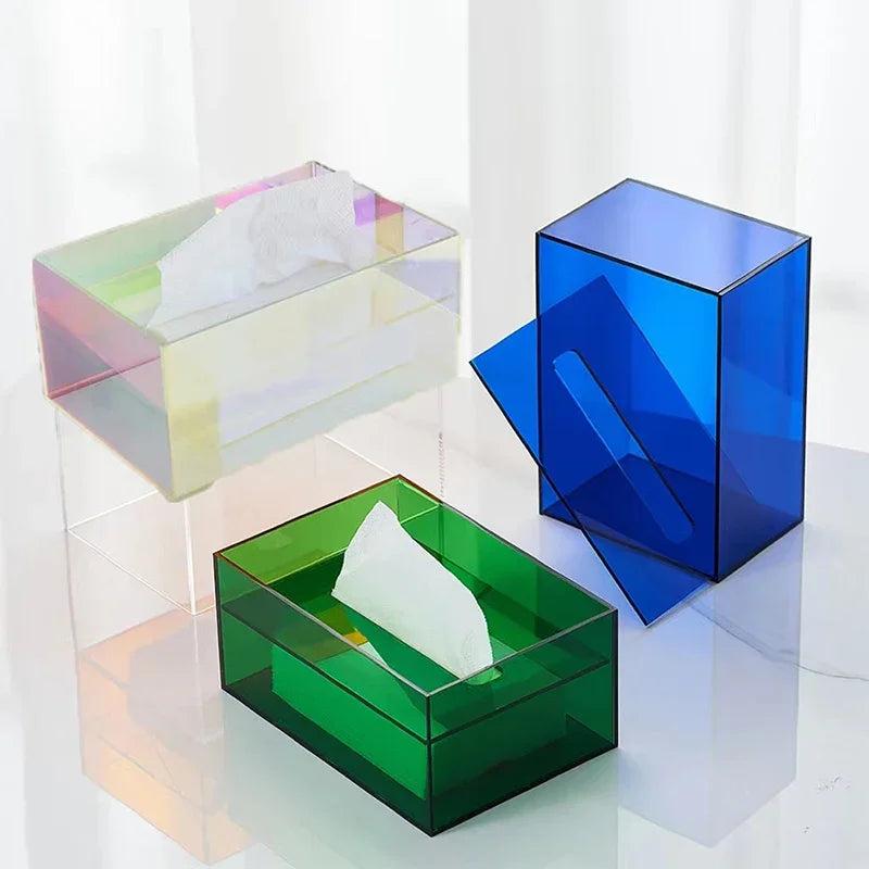 Acrylic Tissue Box Dispenser for Home & Office by HitMyNeed
