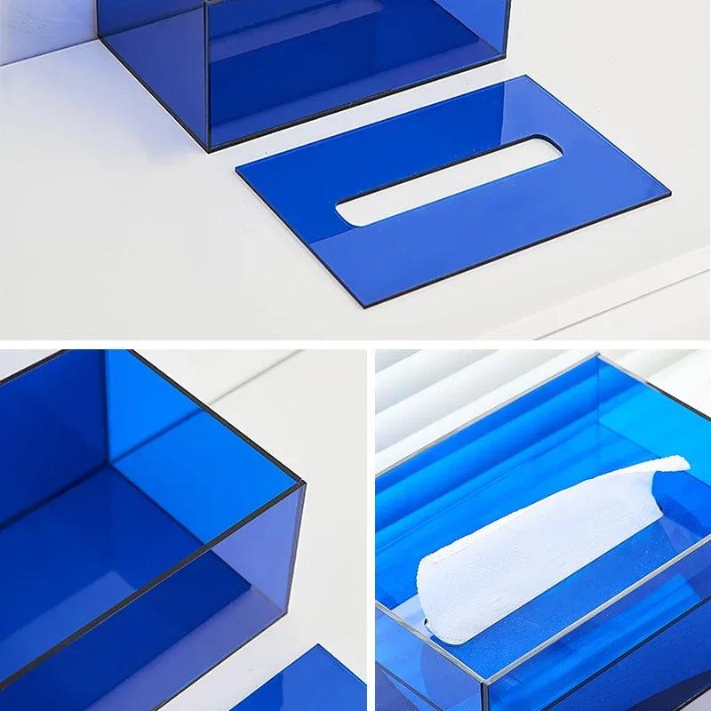 Acrylic Tissue Box Dispenser for Home & Office by HitMyNeed