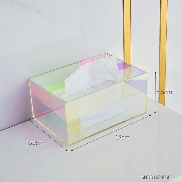 Acrylic Tissue Box Dispenser for Home & Office colorful by HitMyNeed