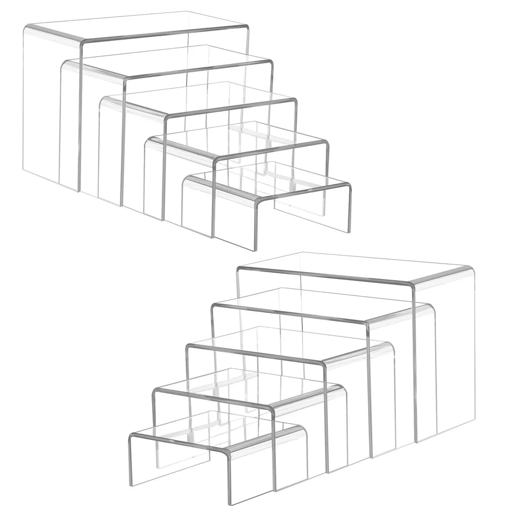 Acrylic Transparent Cupcake Stands Set of 5 by HitMyNeed