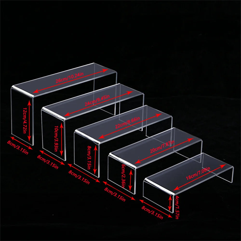 Acrylic Transparent Cupcake Stands Set of 5 by HitMyNeed