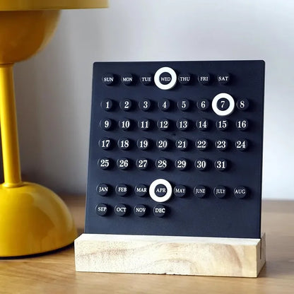 Acrylic Wood Perpetual DIY Desk Calendar Ornament by HitMyNeed