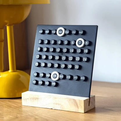 Acrylic Wood Perpetual DIY Desk Calendar Ornament by HitMyNeed