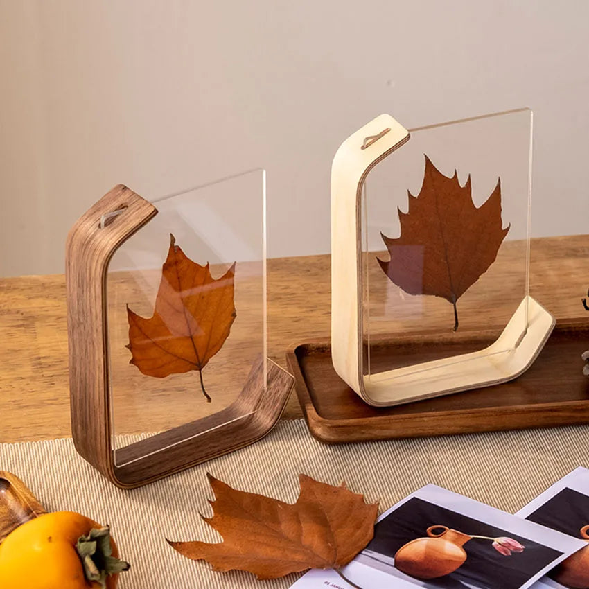 Acrylic Wooden Herbarium & Photo Display Frame by HitMyNeed