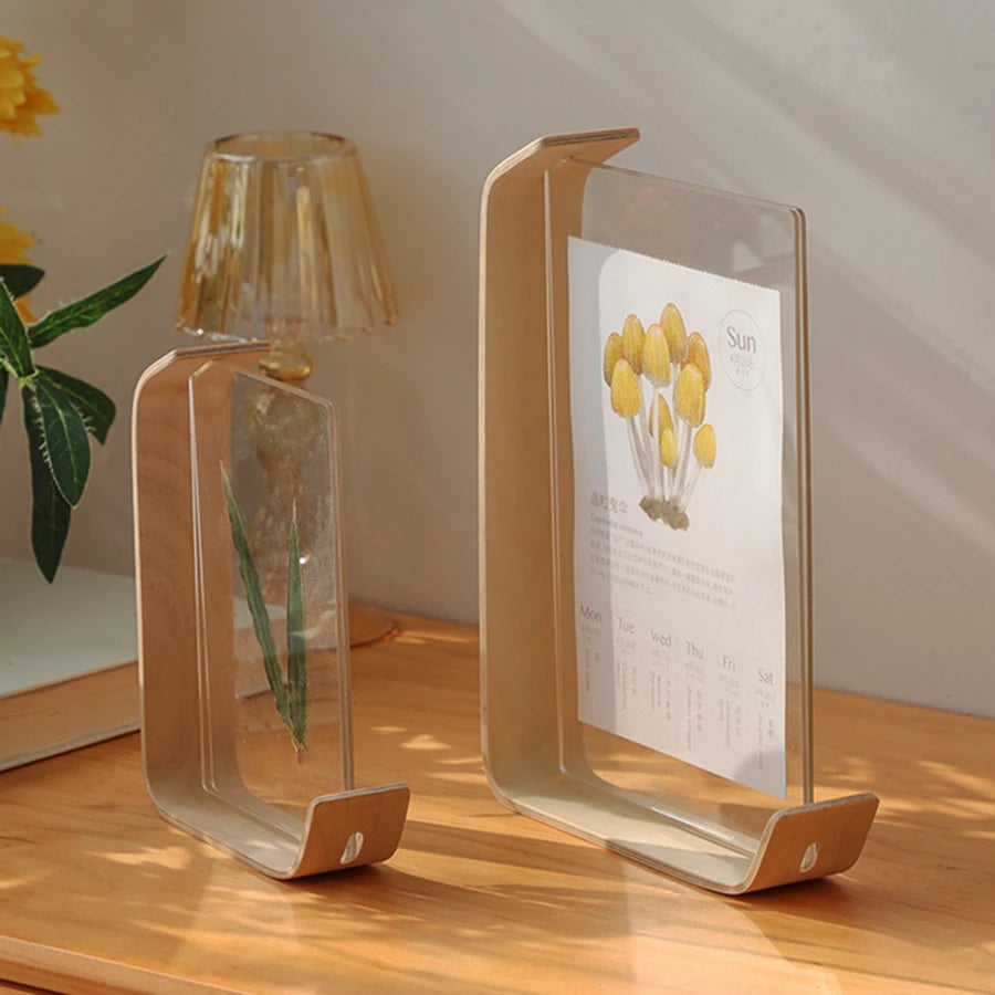 Acrylic Wooden Herbarium & Photo Display Frame by HitMyNeed