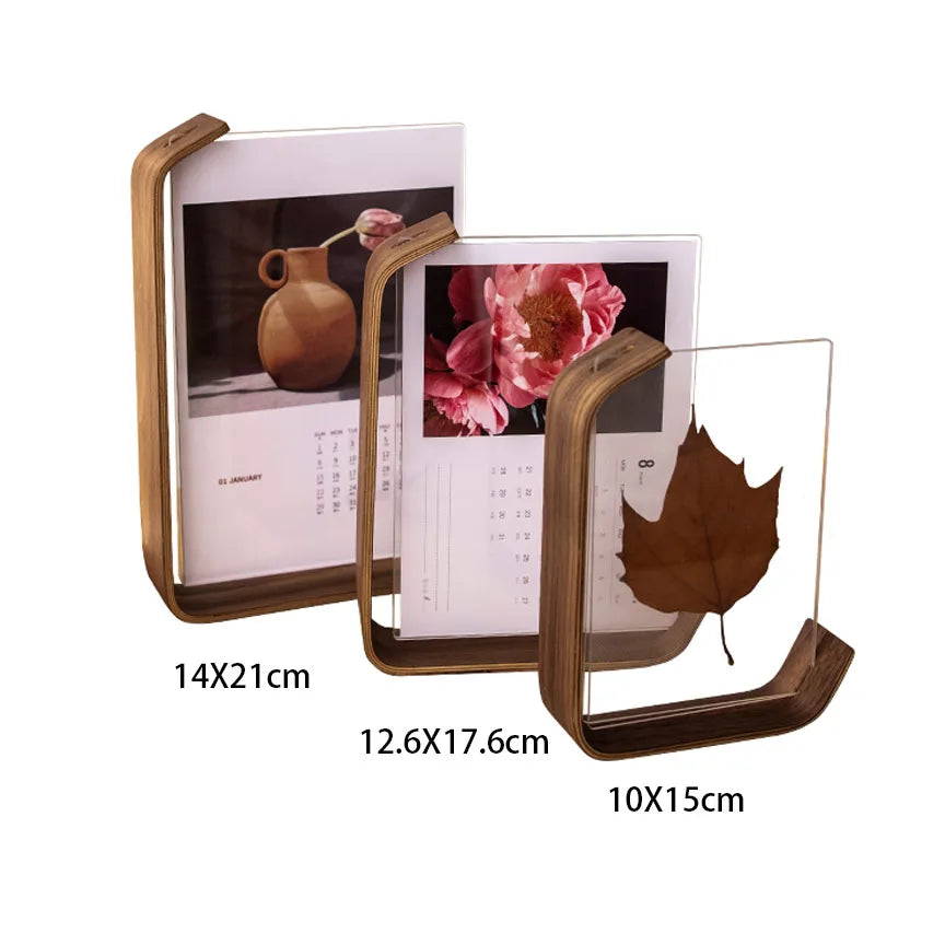 Acrylic Wooden Herbarium & Photo Display Frame by HitMyNeed