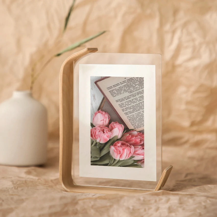 Acrylic Wooden Herbarium & Photo Display Frame beech 10x15cm-6inch by HitMyNeed