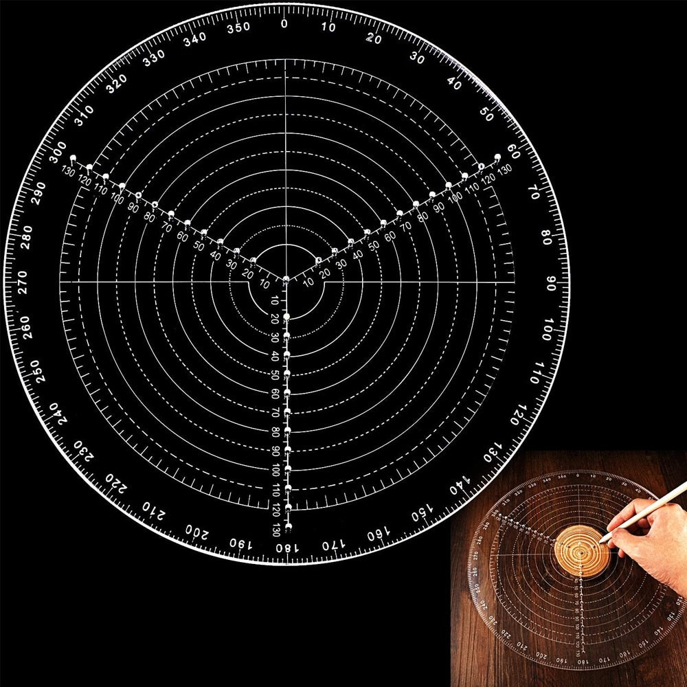 Acrylic Woodworking Center Finder Circle Gauge by HitMyNeed