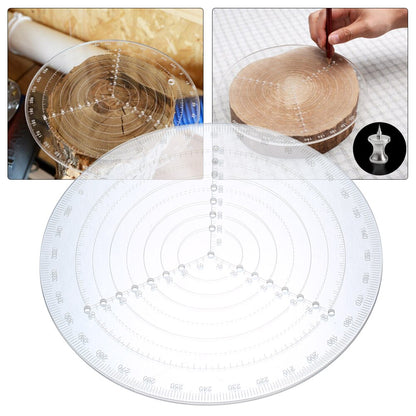 Acrylic Woodworking Center Finder Circle Gauge by HitMyNeed